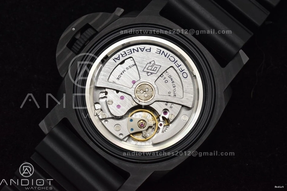 Clone VSF on Markers Blue 47mm Strap PAM1616 Carbotech Best Dial P.9010 Rubber Edition Black 0515